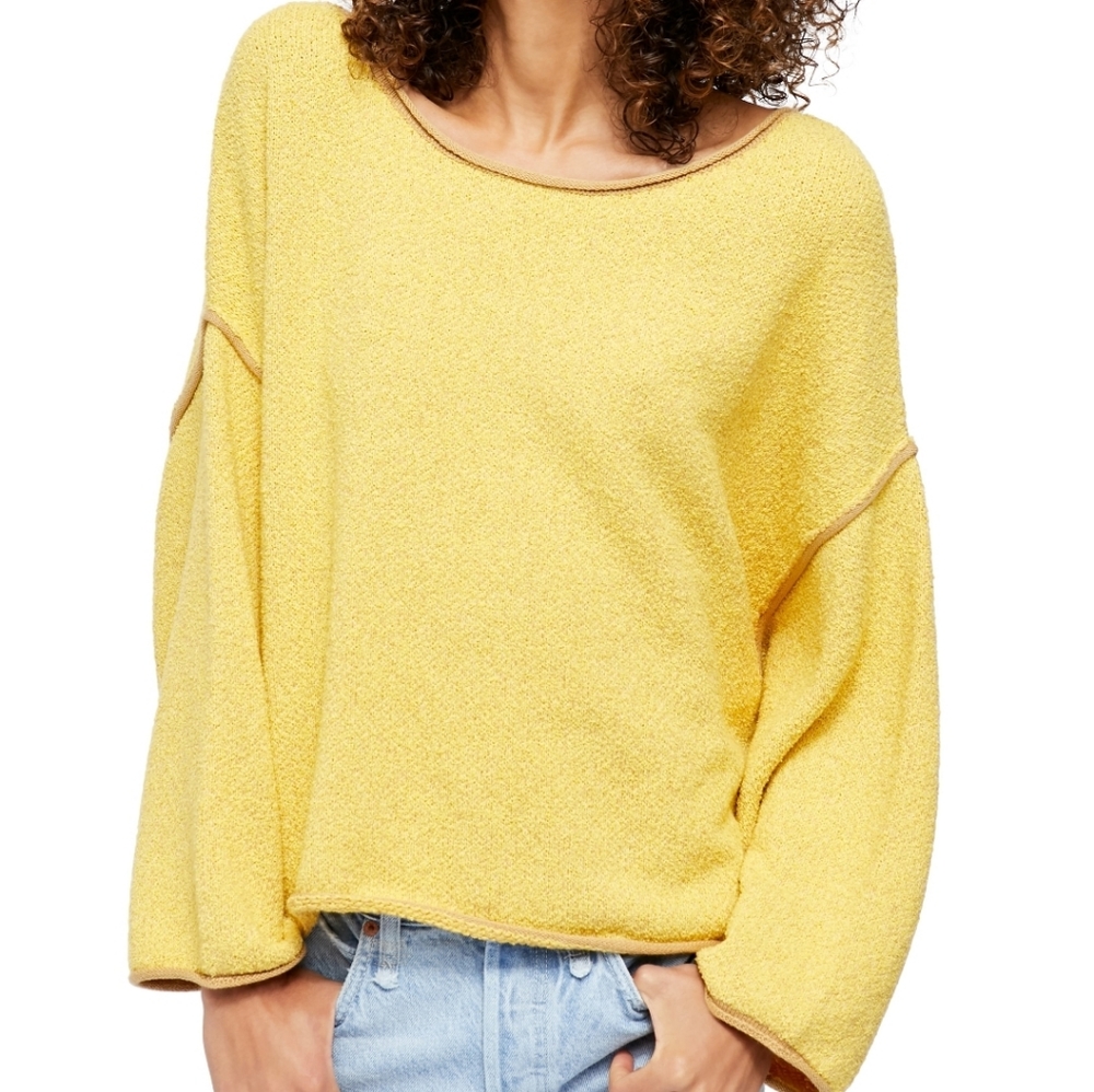 Free People Bardot Drop Sleeve Sweater